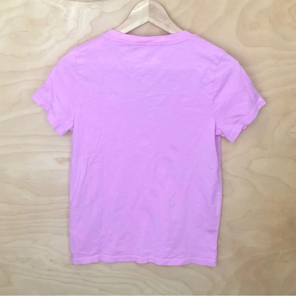 J. Crew Light Pink V-Neck Short Sleeve Tee Slub Cotton Women Small.